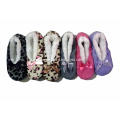 Kids Bowknot Fleece Comfortable Sock Slippers Dotted Sole